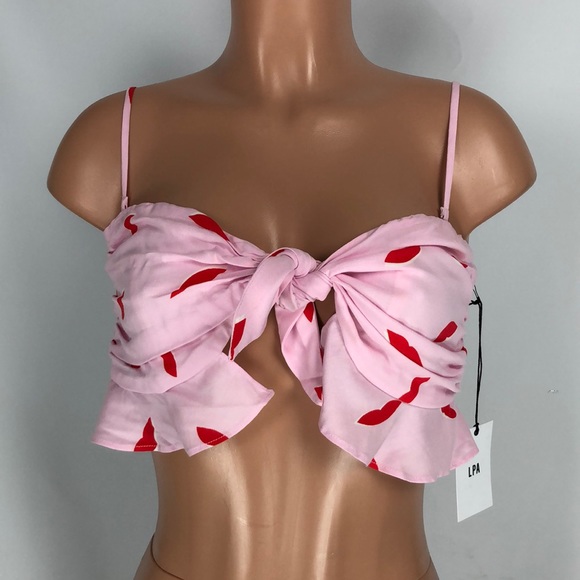 LPA Tie Front Bandeau Lips - Picture 4 of 11